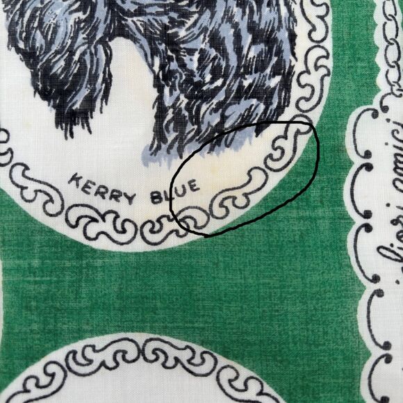 Vintage Dog Handkerchief German Shepherd Scottie Collie Cocker Spaniel - Picture 2 of 4